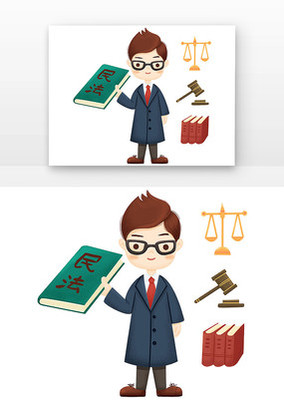全國律師咨詢?nèi)帐掷L卡通元素