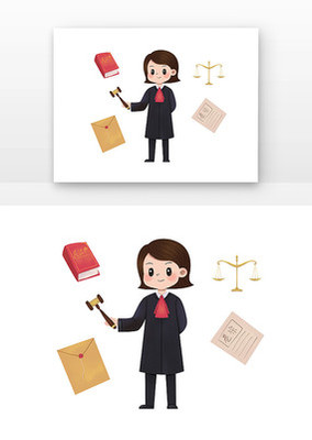 律師咨詢日卡通元素