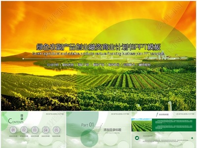 綠色農副產品項目創業融資商業計劃書PPT模板(圖片編號:16026575)_商務PPT_