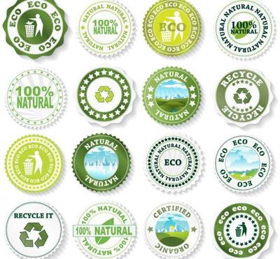 綠色環(huán)保標(biāo)簽貼紙圖片